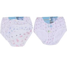 Da Slip Feinripp 4er Pack mit Blumendruck VE 25