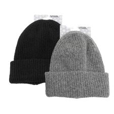He Strickmütze uni mit Umschlag VE 40