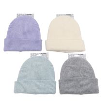 Da Mütze mit Umschlag Angora Stil,  Strick,  VE 40