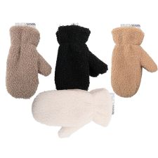 Flauschige Fäustlinge aus Teddystoff, VE 40