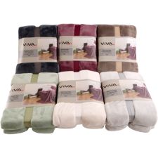Wohndecke, Flanell, uni X X L 180 x 220 cm VE 12