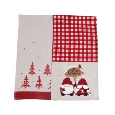 Tischläufer Weihnachtsmann+Tannen 40 x 150cm VE 24