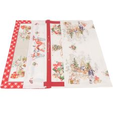 Mitteldecke Schneemann/Wichtel 80 x 80 cm VE 24