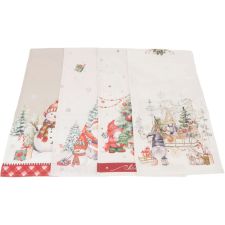Tischläufer Schneemann/Wichtel 40 x 150 cm VE 24