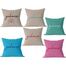 Dekokissen OUTDOOR  "zuhause" 45 x 45 cm VE12