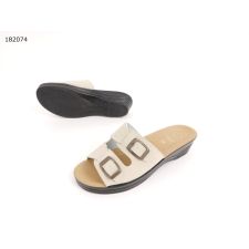 Da Pantolette 2 Schnallen beige 36-41 VE 18