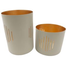 Windlicht 2er Set 17,5+13,5 cm VE 18