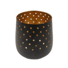 Windlicht Punkte 12 x 11 cm VE 24