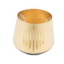 Windlicht gold 11,5 x 8,8 x 10 cm VE 24