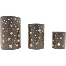 Windlicht Sterne 3er Set VE 8