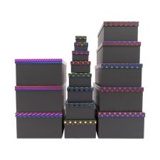 Geschenkbox "Schwarz/Multicolor" 13er VE 4